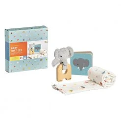 IsAlbi Little Elephant Organic Baby Gift Set Baby Shower Gifts