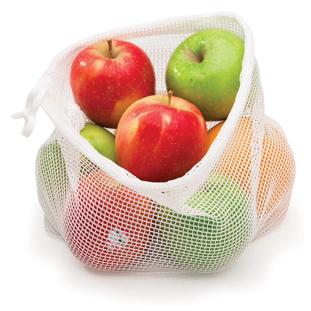 IsAlbi Reusable Mesh Produce Bags - Set Of 3 5 IsAlbi Reusable Mesh Produce Bags - Set Of 3