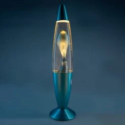 Mdi Man Cave Gifts Metallic Blue Lava Lamp