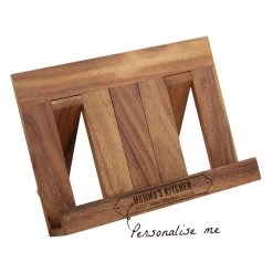 Yellow Octopus Personalised Personalised Gifts For Her Personalised Acacia Recipe Book Holder Stand  Take It Or Leave It