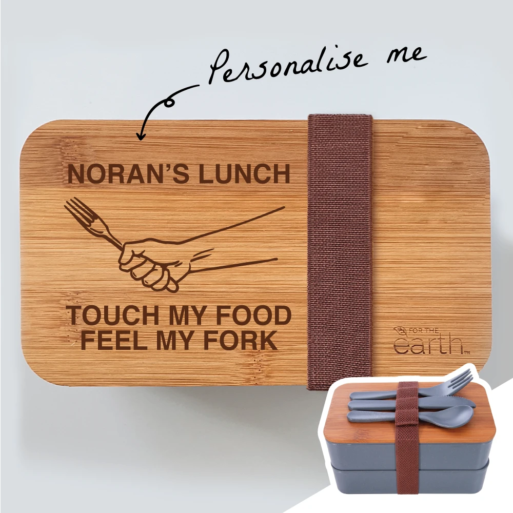 Yellow Octopus Personalised Personalised Assorted Bento Box With Cutlery - Feel My Fork New 4 Yellow Octopus Personalised Personalised Assorted Bento Box With Cutlery - Feel My Fork New