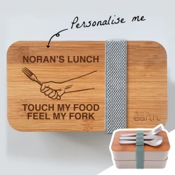 Yellow Octopus Personalised Personalised Assorted Bento Box With Cutlery - Feel My Fork New