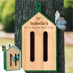 Yellow Octopus Personalised New Personalised Little Butterfly House - Foliage