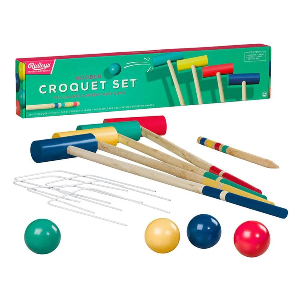 IsAlbi Sports And Outdoors Colourful 4-Player Wooden Croquet Set With Carry Bag 3 IsAlbi Sports And Outdoors Colourful 4-Player Wooden Croquet Set With Carry Bag