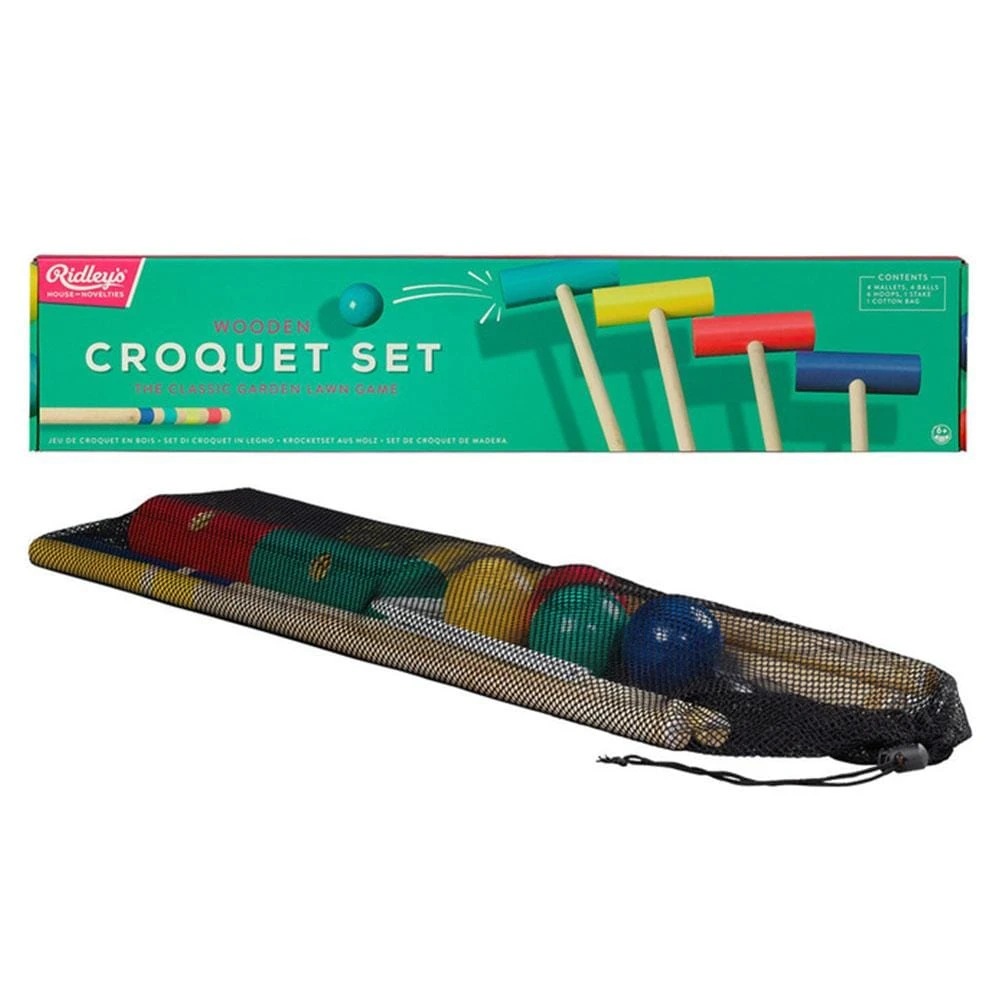 IsAlbi Sports And Outdoors Colourful 4-Player Wooden Croquet Set With Carry Bag 4 IsAlbi Sports And Outdoors Colourful 4-Player Wooden Croquet Set With Carry Bag