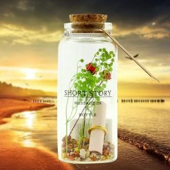 Short Story Gifts For BFFs Mini Rose Garden Write & Gift Message In A Bottle 7.5cms