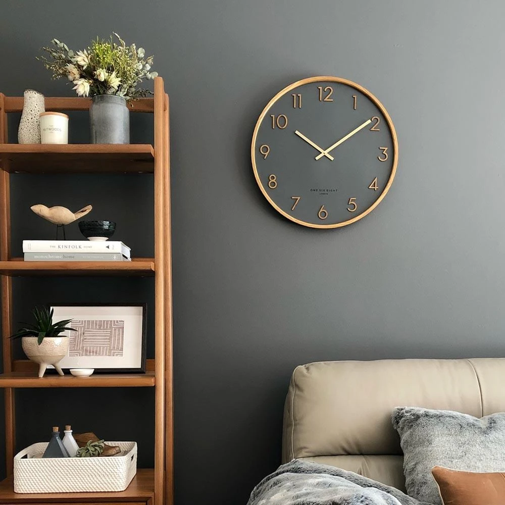 PS Home & Living Scarlett Minimalist Silent Movement Wall Clock Charcoal Executive Gifts 5 PS Home & Living Scarlett Minimalist Silent Movement Wall Clock Charcoal Executive Gifts