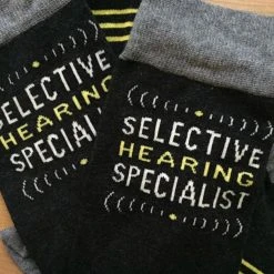 Optoco Mens Novelty Gifts Selective Hearing Specialist Men's Socks