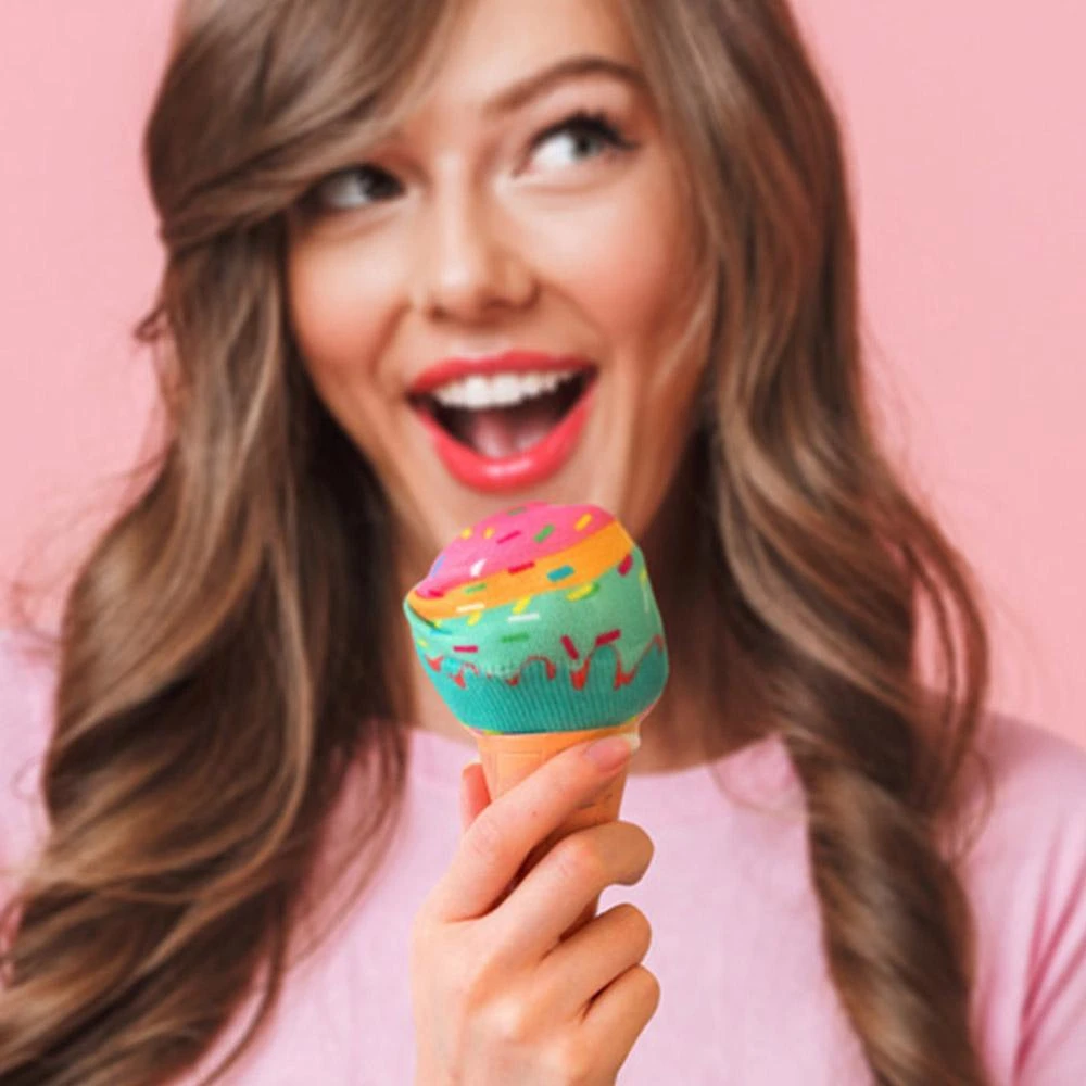 Short Story Rainbow Sprinkles Ice Cream Cone Socks 3 Short Story Rainbow Sprinkles Ice Cream Cone Socks