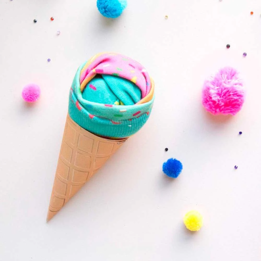 Short Story Rainbow Sprinkles Ice Cream Cone Socks 4 Short Story Rainbow Sprinkles Ice Cream Cone Socks