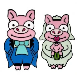 Ikon Collectables The Simpsons Official Pig Bride & Groom Replica Cufflinks 9 Ikon Collectables The Simpsons Official Pig Bride & Groom Replica Cufflinks