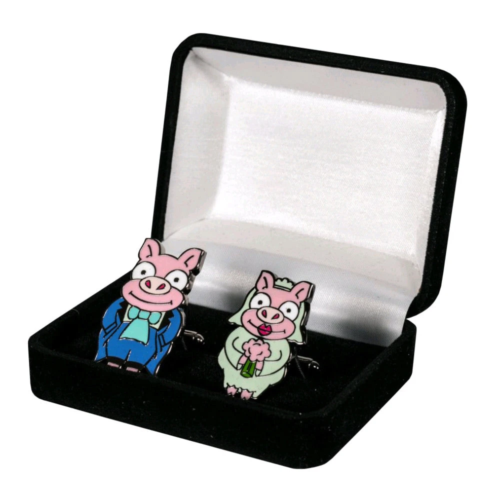Ikon Collectables The Simpsons Official Pig Bride & Groom Replica Cufflinks 4 Ikon Collectables The Simpsons Official Pig Bride & Groom Replica Cufflinks
