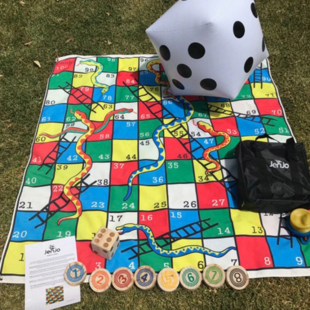 Jenjo Giant Snakes, Dots & Ladders Game - 2 In 1! Giant Products 3 Jenjo Giant Snakes, Dots & Ladders Game - 2 In 1! Giant Products
