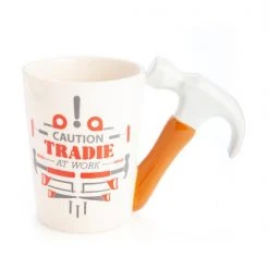 Mdi Man Cave Gifts Tradie At Work Hammer Handle Mug