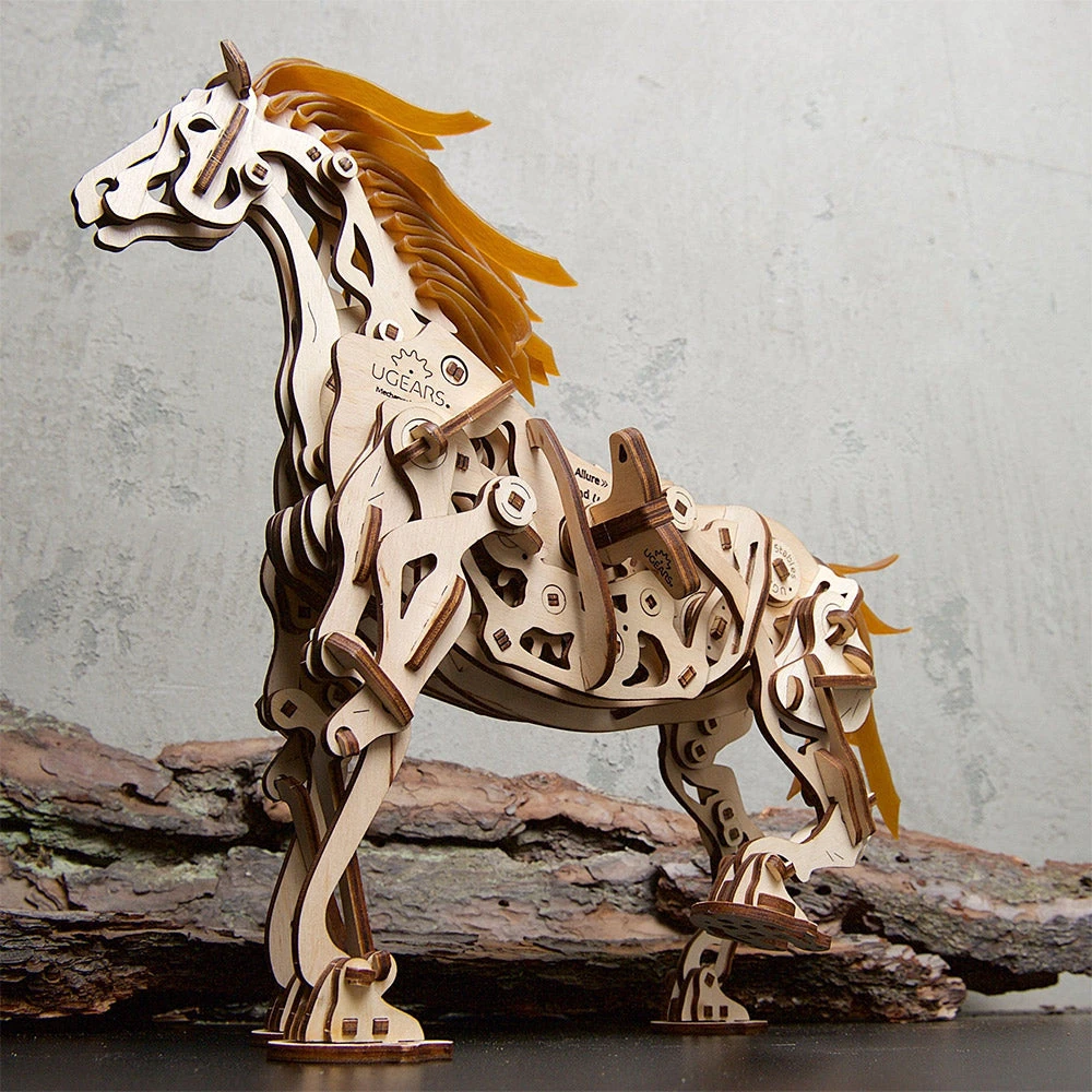 Ugears Mechanical Horse Model Kit Man Cave Gifts 3 Ugears Mechanical Horse Model Kit Man Cave Gifts
