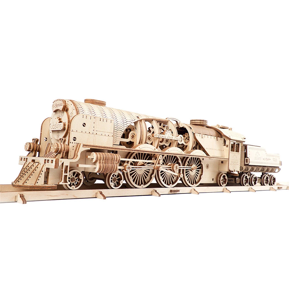 Ugears V-Express Steam Train With Tender Model Kit Science STEM Toys 6 Ugears V-Express Steam Train With Tender Model Kit Science STEM Toys
