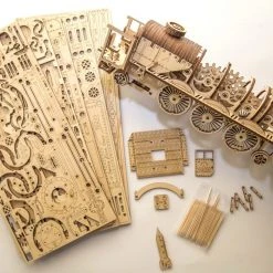 Ugears V-Express Steam Train With Tender Model Kit Science STEM Toys