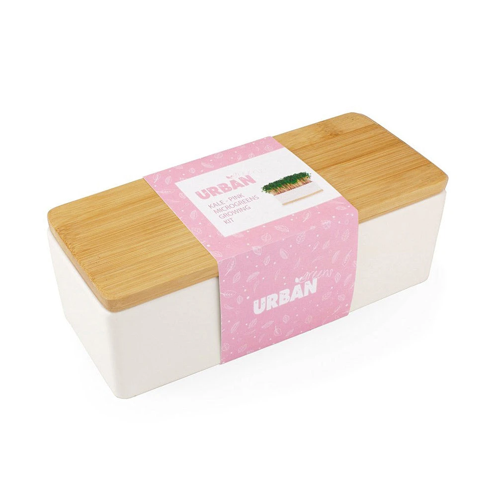 Steady Sticks Urban Greens Microgreens Growing Kit - Pink Kale Foodie 4 Steady Sticks Urban Greens Microgreens Growing Kit - Pink Kale Foodie