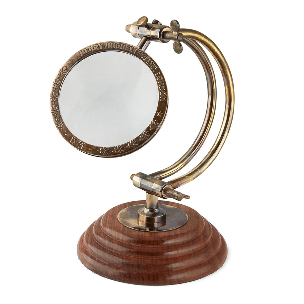 Vintage Nautical Vintage Tabletop Magnifying Glass With Curved Arm 4 Vintage Nautical Vintage Tabletop Magnifying Glass With Curved Arm