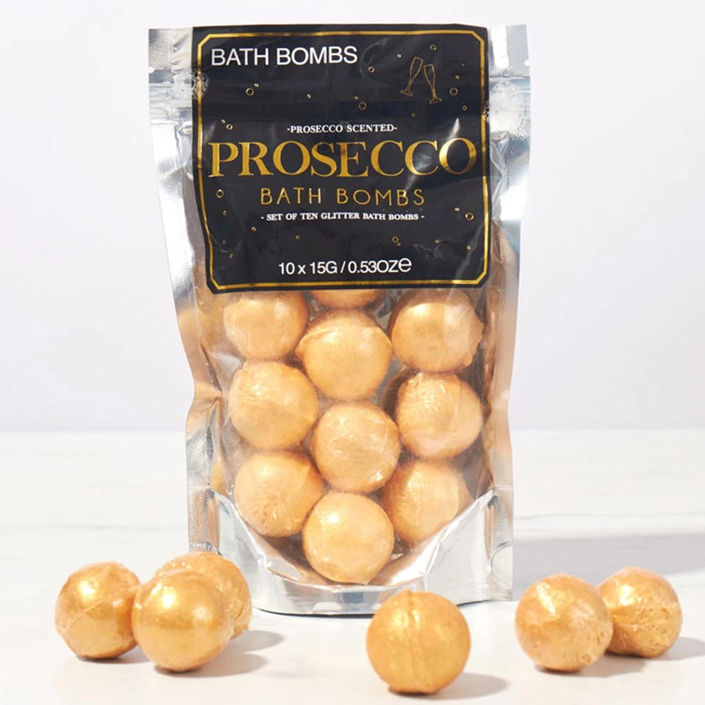 William Valentine Prosecco Scented Gold Glitter Bath Bombs 3 William Valentine Prosecco Scented Gold Glitter Bath Bombs