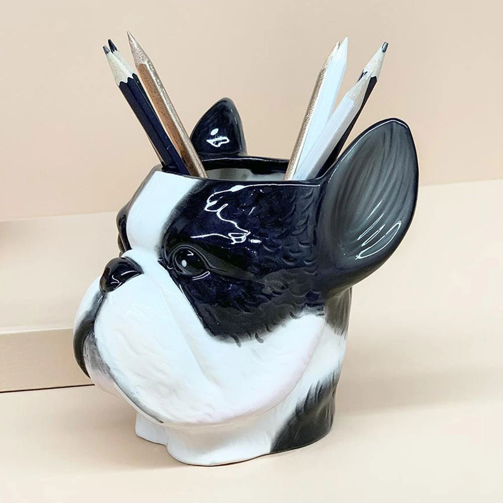 Ceramic Frenchie Planter Pot | White Moose 4 Ceramic Frenchie Planter Pot | White Moose