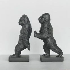 Black Gorilla Bookends | White Moose