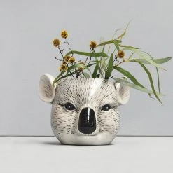 Ceramic Koala Planter Pot | White Moose