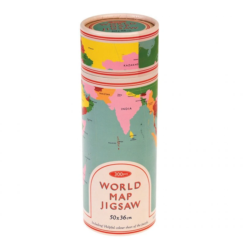 Outliving Retro World Map 300pc Puzzle In A Tube For Dad 4 Outliving Retro World Map 300pc Puzzle In A Tube For Dad