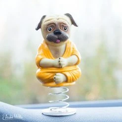 William Valentine Bobbing Dashboard Pug Buddha