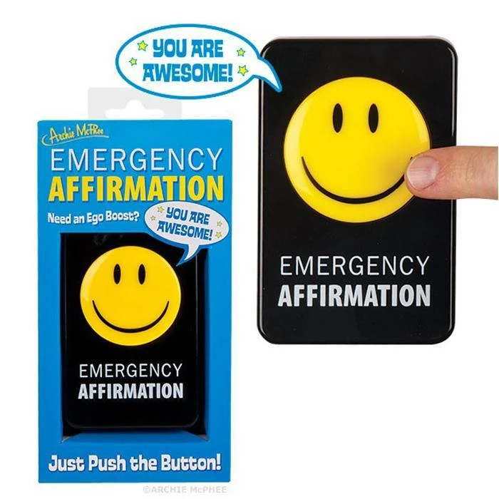 William Valentine Gadgets For Him Emergency Affirmation Button 4 William Valentine Gadgets For Him Emergency Affirmation Button