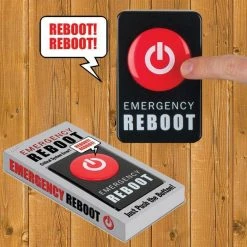 Accoutrements Emergency Reboot Button Novelty Buttons