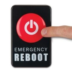Accoutrements Emergency Reboot Button Novelty Buttons