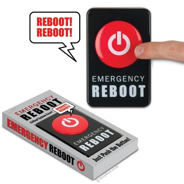 Accoutrements Emergency Reboot Button Novelty Buttons 5 Accoutrements Emergency Reboot Button Novelty Buttons