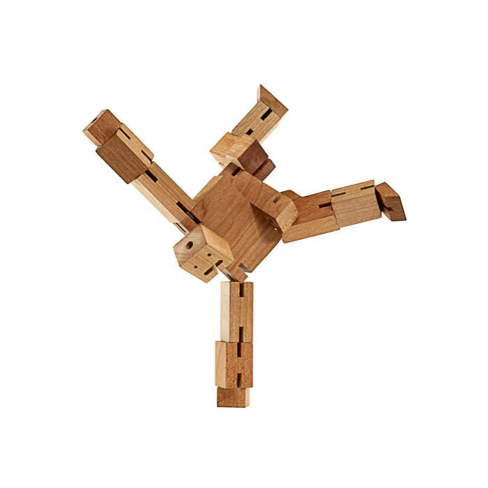 UNTIL Office Gifts Cubebot Medium | Wooden Robot Puzzle 3 UNTIL Office Gifts Cubebot Medium | Wooden Robot Puzzle