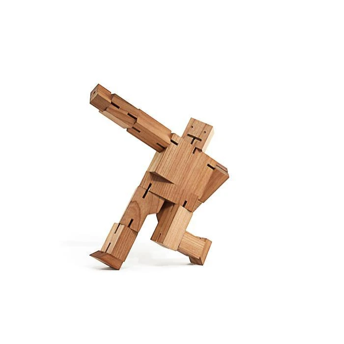 UNTIL Office Gifts Cubebot Medium | Wooden Robot Puzzle 4 UNTIL Office Gifts Cubebot Medium | Wooden Robot Puzzle