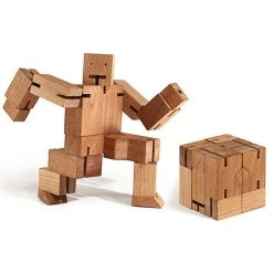 UNTIL Office Gifts Cubebot Medium | Wooden Robot Puzzle 11 UNTIL Office Gifts Cubebot Medium | Wooden Robot Puzzle