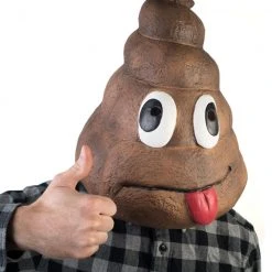 Mdi Smiling Poo Emoji Latex Party Mask