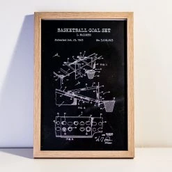 Yellow Octopus Exclusives - Prints Basketball Patent Prints Wall Art | Set Of 3