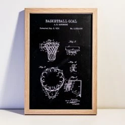 Yellow Octopus Exclusives - Prints Basketball Patent Prints Wall Art | Set Of 3