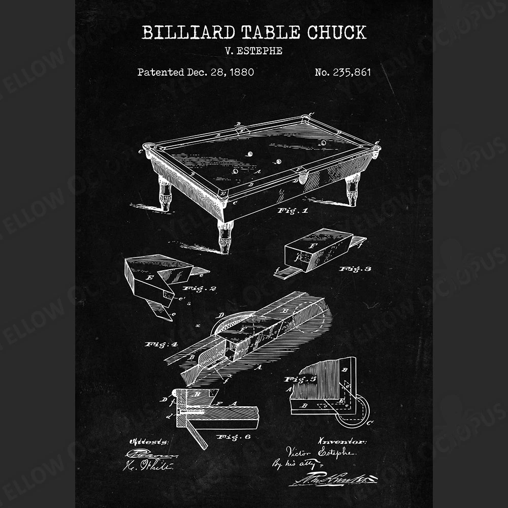 Yellow Octopus Exclusives - Prints Billiards Patent Prints Wall Art | Set Of 3 Man Cave Gifts 6 Yellow Octopus Exclusives - Prints Billiards Patent Prints Wall Art | Set Of 3 Man Cave Gifts