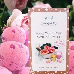 Huckleberry Make Your Own Bath Bombs - Rose Petal Or Water Lily Gifts For Sisters