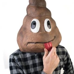 Mdi Smiling Poo Emoji Latex Party Mask