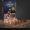 Heebiejeebies Office Gifts French Cut Wood Chess Set With Folding Board Case