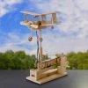 AM Living Timberkits DIY Mechanical Biplane Model Executive Gifts