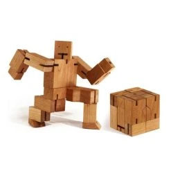 UNTIL Cubebot Small | Wooden Robot Puzzle Science STEM Toys