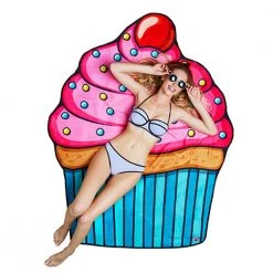 William Valentine Gigantic Cupcake Beach Blanket Towel With Carry Pouch 152cm