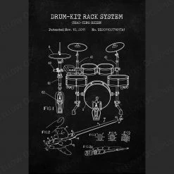 Yellow Octopus Exclusives - Prints Man Cave Gifts Drums Patent Prints Wall Art | Set Of 3