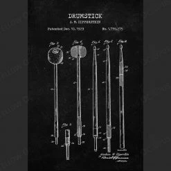 Yellow Octopus Exclusives - Prints Man Cave Gifts Drums Patent Prints Wall Art | Set Of 3 9 Yellow Octopus Exclusives - Prints Man Cave Gifts Drums Patent Prints Wall Art | Set Of 3