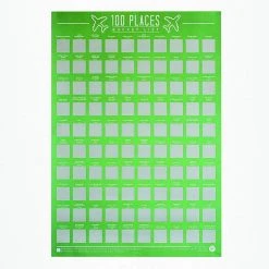 William Valentine Gifts For Sisters 100 Places To Visit Before You Die Scratch-Off Poster