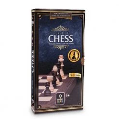 Heebiejeebies Office Gifts French Cut Wood Chess Set With Folding Board Case